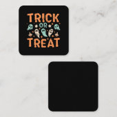 Halloween Trick oder Treat Quadratische Visitenkarte (Vorne/Hinten)