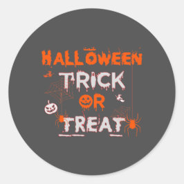 Halloween Trick oder Treat Runder Aufkleber