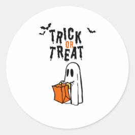 Halloween Trick oder Treat Runder Aufkleber