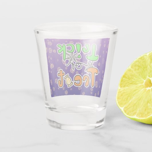 Halloween Trick oder Treat Schnapsglas (Rückseite)