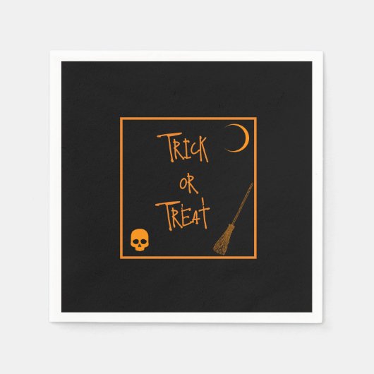 Halloween Trick oder Treat Serviette (Vorderseite)