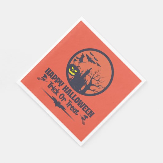 Halloween Trick oder Treat Serviette (Ecke)
