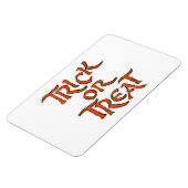 Halloween Trick oder Treat Shaky Orange Words Magnet (Linke Seite)