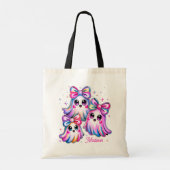 Halloween Trick oder Treat Shoulder Tote Bag Tragetasche (Rückseite)