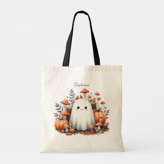 Halloween Trick oder Treat Shoulder Tote Bag Tragetasche (Rückseite)