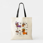 Halloween Trick oder Treat Shoulder Tote Bag Tragetasche (Rückseite)