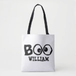 Halloween Trick oder Treat Simple Whimsical Niedli Tasche<br><div class="desc">Goofy-mit Augen BOO für dein Halloween. Ein einfaches Design mit goofy Cross-mit Augen Ghul Augen Sprichwort BOO! Mit diesem skurrilen Design wird Trick oder Leckereien gehabt. Fröhlicher Halloween-Spaß mit schwarzem Hintergrund und einem schlichten weißen Rahmen, Personalisiere für dich selbst oder deine Lieblingsgeister und Goblins. Glückliches Halloween wird von allen Tricks...</div>