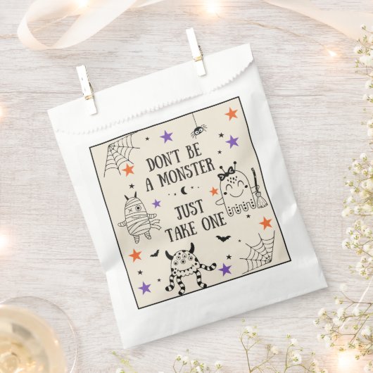Halloween Trick oder Treat sind keine Monsterbonbo Geschenktütchen (Ausgeschnitten)