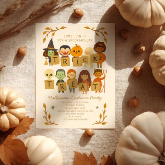 Halloween Trick oder Treat Spooktacular CostumePar Einladung
