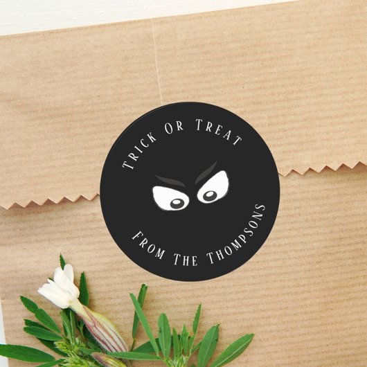 Halloween Trick oder Treat Spooky Ghost Niedliche Runder Aufkleber