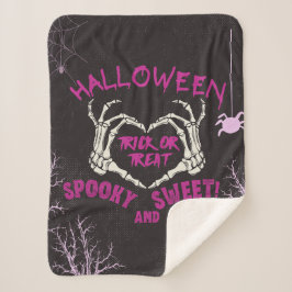 Halloween Trick oder Treat Spooky und Sweet Deco Sherpadecke