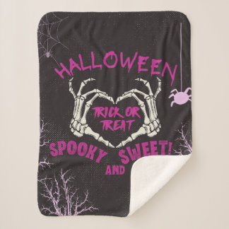 Halloween Trick oder Treat Spooky und Sweet Deco Sherpadecke
