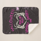 Halloween Trick oder Treat Spooky und Sweet Deco Sherpadecke (Vorderseite (Horizontal))