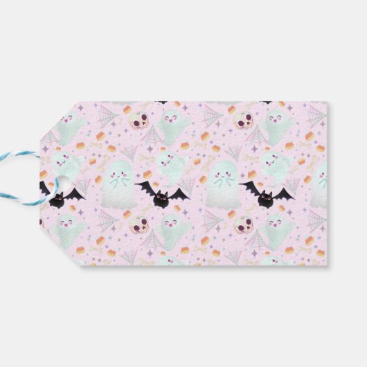 Halloween Trick oder Treat sprichwörtliche Geschen Geschenkanhänger (Rückseite Horizontal)