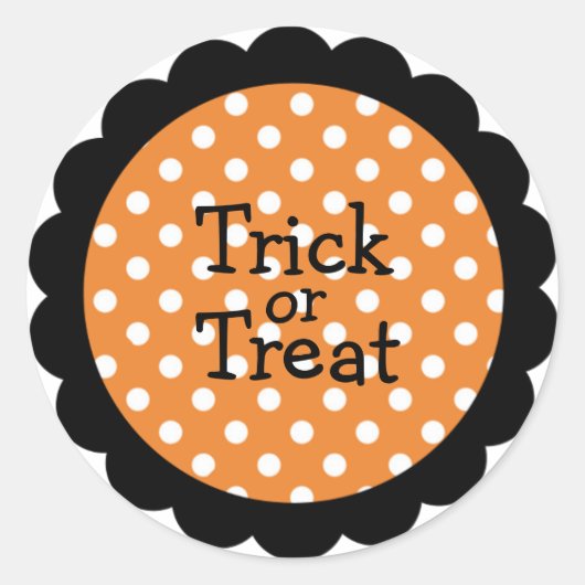Halloween Trick oder Treat Sticker - individuell a (Vorderseite)