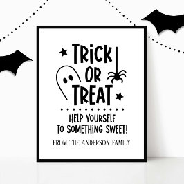 Halloween Trick oder Treat Table Sign Poster