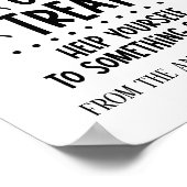 Halloween Trick oder Treat Table Sign Poster (Ecke)