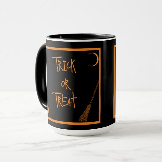Halloween Trick oder Treat Tasse (Vorderseite Links)