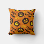 Halloween Trick oder Treat Throw Kissen (Vorderseite)