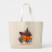 Halloween Trick oder Treat Tote Bag Jumbo Stoffbeutel (Rückseite)