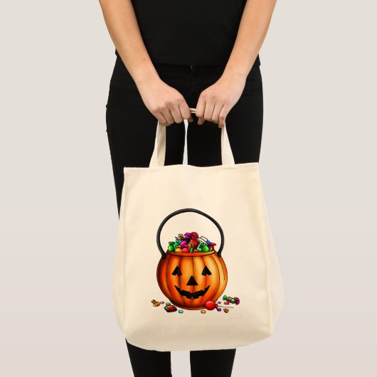 Halloween Trick oder Treat Tote Bag Tragetasche (Vorderseite (Produkt))