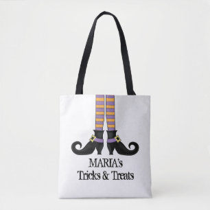 Halloween Trick oder Treat Whimsical Hexenschuhe Tasche