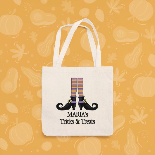 Halloween Trick oder Treat Whimsical Hexenschuhe Tragetasche