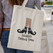 Halloween Trick oder Treat Whimsical Hexenschuhe Tragetasche