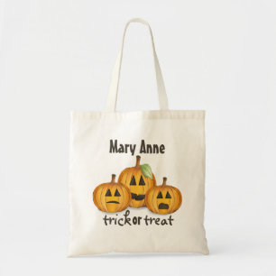 Halloween Trick oder Treat Whimsical Jack O'Lanter Tragetasche