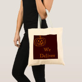 Halloween-Trick oder Treat Wir liefern Kürbiskeits Tragetasche (Vorderseite (Produkt))