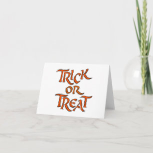 Halloween Trick oder Treat Words Karte