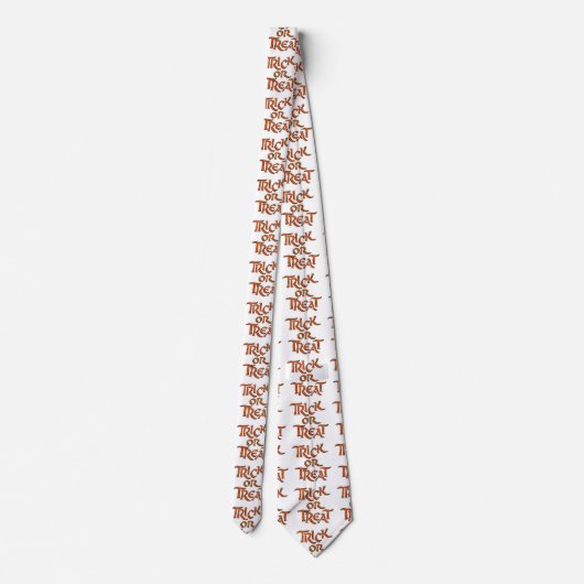 Halloween Trick oder Treat Words Krawatte (Rückseite)