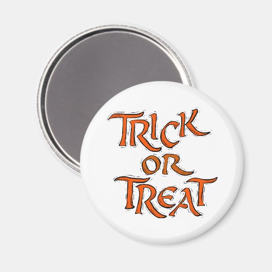 Halloween Trick oder Treat Words Magnet (Vorderseite/Rückseite)