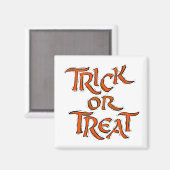 Halloween Trick oder Treat Words Magnet (Vorderseite/Rückseite)
