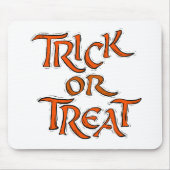 Halloween Trick oder Treat Words Mousepad (Vorne)