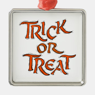 Halloween Trick oder Treat Words Ornament Aus Metall