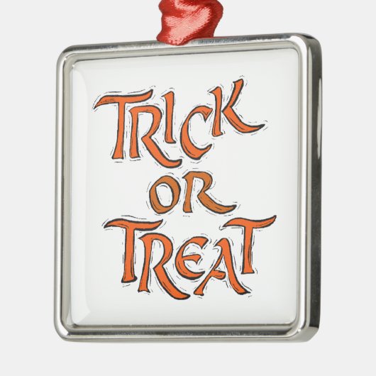 Halloween Trick oder Treat Words Ornament Aus Metall (Links)