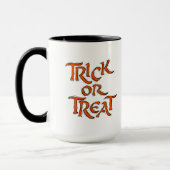 Halloween Trick oder Treat Words Tasse (Links)