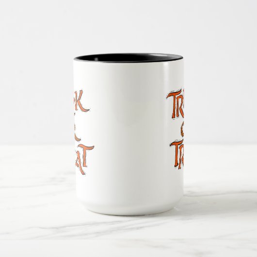 Halloween Trick oder Treat Words Tasse (Zentrum)