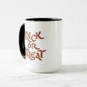 Halloween Trick oder Treat Words Tasse (Vorderseite Links)