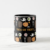 Halloween Trick oder Treat Zweifarbige Tasse (Mittel)