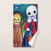 Halloween Trick oder Treaters Badhandtuch Set (Handtuch)