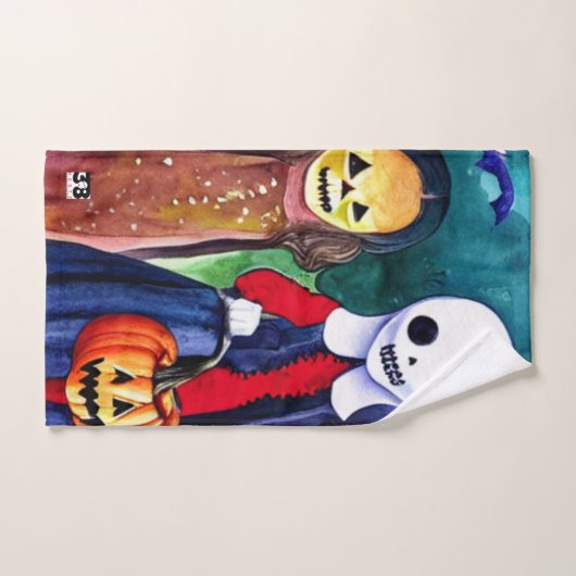 Halloween Trick oder Treaters Badhandtuch Set (Handtuch)