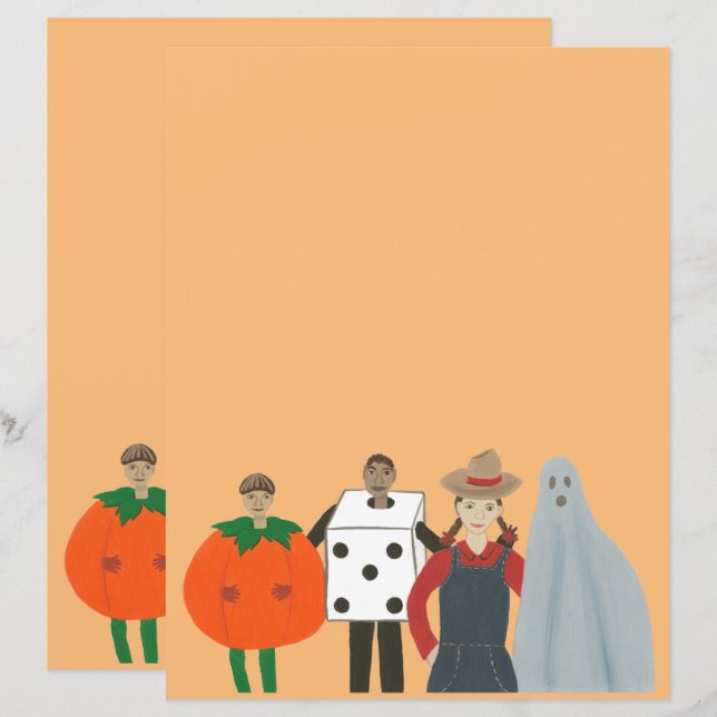 Halloween Trick oder Treaters in Kostümbildband (Vorne/Hinten)