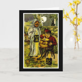 Halloween Trick oder Treaters Karte (Gelbe Blume)