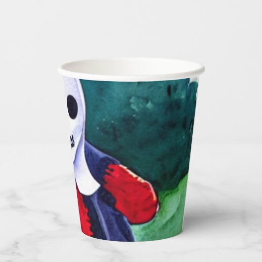 Halloween Trick oder Treaters Pappbecher (Rückseite)