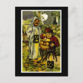Halloween Trick oder Treaters Postkarte (Vorderseite)