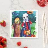 Halloween Trick oder Treaters Serviette (Beispiel)
