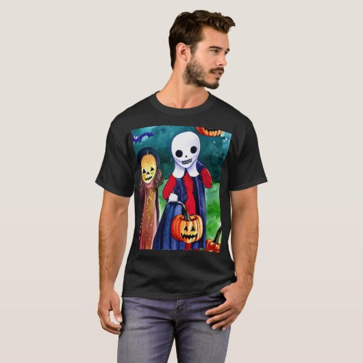 Halloween Trick oder Treaters T-Shirt (Vorne ganz)
