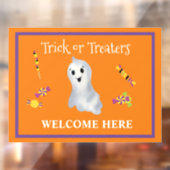 Halloween Trick oder Treaters Willkommen hier Fensteraufkleber (Blatt 2)